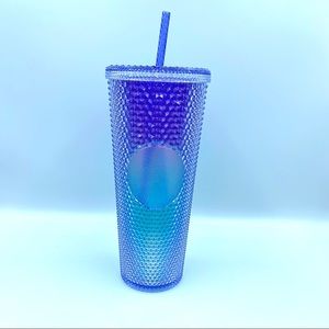 Starbucks Summer Purple Blue Bling Studded Tumbler